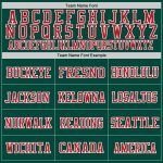 Custom Name Number Personalized Authentic Football Jersey, Green Red-Black Mesh Throwback Design Personalized Green Red-Black