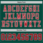 Custom Name Number Personalized Authentic Football Jersey, Green Red-Black Mesh Throwback Design Personalized Green Red-Black