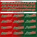 Personalized Gradient Baseball Jersey in Green Red-Cream | Authentic Fashion Apparel Personalized Green Red-Cream Authentic