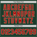 Custom Name and Number Personalized Baseball Jersey - Authentic Sleeveless Green Red-Cream Team Jersey Personalized Green