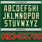 Custom Name and Number Authentic Throwback Baseball Jersey - Personalized Green Red Cream Team Jersey Personalized Green