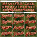 Custom Bomber Jacket with Personalized Name & Number - 3D Green Red-Cream Check Varsity Full-Snap Letterman Design Personalized