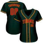 Custom Name and Number Authentic Baseball Jersey - Personalized Green Red-Gold Team Jersey Personalized Green Red-Gold Authentic