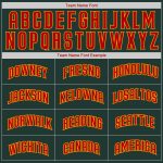 Custom Name and Number Authentic Baseball Jersey - Personalized Green Red-Gold Team Jersey Personalized Green Red-Gold Authentic