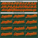 Personalized Authentic Green Red-Gold Sleeveless Baseball Jersey Personalized Green Red-Gold Authentic Sleeveless Baseball