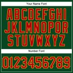 Custom Personalized Authentic Sleeveless Baseball Jersey with Green, Red, and Gold Design - Your Name and Number Personalized