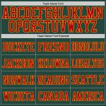 Custom Name Number Green Red-Gold Authentic Football Jersey - Personalized Team Apparel Personalized Green Red-Gold Mesh