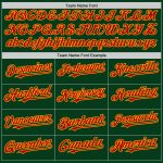 Custom Team Baseball Jersey Personalized Green Red-Gold Mesh Authentic with Name and Number - Throwback Style Personalized