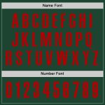 Custom Name and Number Golf Polo Shirt - Personalized Performance Green Red Team Apparel Personalized Green Red Performance
