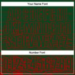 Custom Name and Number Soccer Jersey - Personalized Green and Red Sublimation Team Uniform Personalized Green Red Sublimation