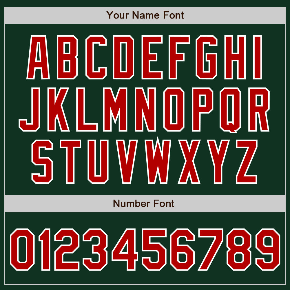 Personalized Green Red-White Authentic Baseball Jersey Team Custom Name and Number Custom Name Number Personalized Green Red White Baseball Jersey Authentic Team Personalized Green Red-White Authentic Baseball - Image 5