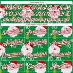Personalized Christmas 3D Baseball Jersey in Green Red and White Colors Personalized Green Red-White Christmas 3D Authentic