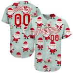Custom Name and Number Christmas 3D Baseball Jersey - Personalized Green Red-White Team Apparel Personalized Green Red-White