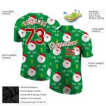 Personalized Christmas 3D Performance T-Shirt in Green Red-White for Holiday Celebrations Personalized Green Red-White Christmas