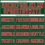 Custom Name and Number Authentic Throwback Baseball Jersey - Personalized Green Red-White Mesh Team Gear Personalized Green