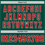 Custom Name Number Personalized Throwback Football Jersey - Green Red White Mesh Authentic Personalized Green Red-White Mesh