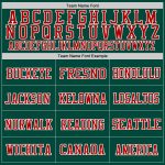 Custom Name Number Personalized Throwback Football Jersey - Green Red White Mesh Authentic Personalized Green Red-White Mesh