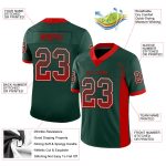 Customizable Green Red-White Mesh Fashion Football Jersey with Personalized Name and Number Personalized Green Red-White