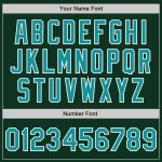 Custom Name Number Personalized Baseball Jersey - Authentic Green Teal White Team Jersey Personalized Green Teal-White Authentic
