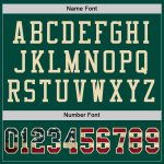 Custom Vintage USA Flag Football Jersey - Personalized Green Cream Team Design with Name and Number Personalized Green Vintage