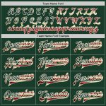 Custom Vintage USA Flag Bomber Jacket with Name and Number - Green Cream-Black Varsity Full-Snap Letterman Jacket Personalized