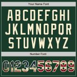 Custom Vintage USA Flag Bomber Jacket with Name and Number - Green Cream-Black Varsity Full-Snap Letterman Jacket Personalized