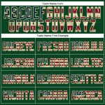 Custom Vintage USA Flag Baseball Jersey - Personalized Green Cream Mesh Authentic with Name and Number Personalized Green