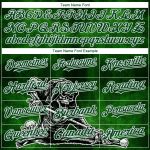 Personalized Skeleton Playing Billiards Beer 3D Pattern Green White Custom Name Number Baseball Jersey Authentic Personalized