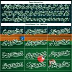 Custom Name and Number Billiards Baseball Jersey - Personalized Green White 3D Pattern Design Personalized Green White 3D