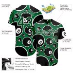 Personalized 3D Pattern Design Green White Baseball Jersey for Billiards Snooker 8 Ball Personalized Green White 3D Pattern