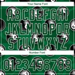 Custom Name and Number 3D Pattern Design Billiards Snooker Jersey - Personalized Green White Baseball Team Jersey Personalized