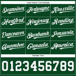 Custom Team Baseball Jersey with Personalized Name and Number in Green and White Personalized Green White Authentic Baseball