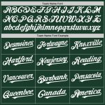 Custom Name Number Personalized Green White Authentic Sleeveless Baseball Jersey for Team Personalized Green White Authentic