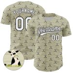 Custom Animal Cow Baseball Jersey - Personalized 3D Green Black Pattern with Name & Number Personalized Green White-Black