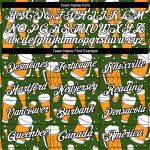 Custom Name and Number Beer T-Shirt - Personalized 3D Pattern Green Black Performance Shirt Personalized Green White-Black