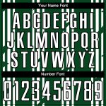 Custom Sublimation Soccer Jersey Personalized with Name and Number - Green White Black Pinstripe Uniform Personalized Green