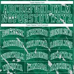 Custom Basketball Jersey with Personalized Name & Number - Green & White Sublimation Round Neck Suit Personalized Green White
