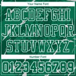 Custom Basketball Jersey with Personalized Name & Number - Green & White Sublimation Round Neck Suit Personalized Green White