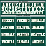Custom Name Number Authentic Football Jersey - Personalized Green White City Cream Black Mesh Personalized Green White City
