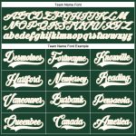 Custom Name and Number Baseball Jersey - Personalized Green White Cream Authentic Design Personalized Green White-Cream Authentic