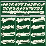Custom Name Number Authentic Throwback Baseball Jersey - Personalized Green White-Cream Team Jersey Personalized Green White-Cream