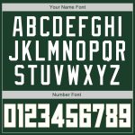 Custom Personalized Baseball Jersey Shirt with Green White-Cream Design - Authentic Throwback Rib-Knit, Team Name & Number