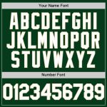 Customizable Authentic Throwback Baseball Jersey - Personalized Green White Cream with Name and Number Personalized Green