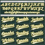 Personalized Authentic Baseball Jersey in Green White-Gold Color Personalized Green White-Gold Authentic Baseball Jersey