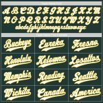 Custom Name and Number Personalized Green and White-Gold Baseball Jersey - Authentic Team Jersey Personalized Green White-Gold