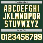 Personalized Authentic Baseball Jersey in Green, White, and Gold, Sleeveless Design Personalized Green White-Gold Authentic