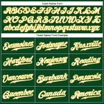 Custom Name Number Green White-Gold Authentic Sleeveless Baseball Jersey - Personalized Team Jersey Personalized Green White-Gold