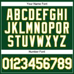 Custom Name Number Green White-Gold Authentic Sleeveless Baseball Jersey - Personalized Team Jersey Personalized Green White-Gold