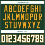 Personalized Green White-Gold Authentic Baseball Jersey Shirt - Throwback Rib-Knit Style Personalized Green White-Gold Authentic