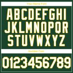 Custom Name and Number Baseball Jersey Shirt - Personalized Green White Gold Authentic Throwback Rib-Knit Design Personalized
